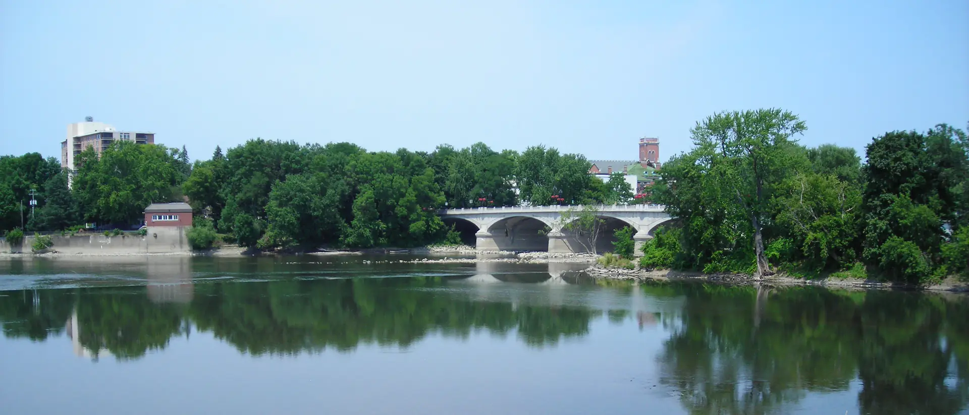 The Chenango River in Binghamton, New York